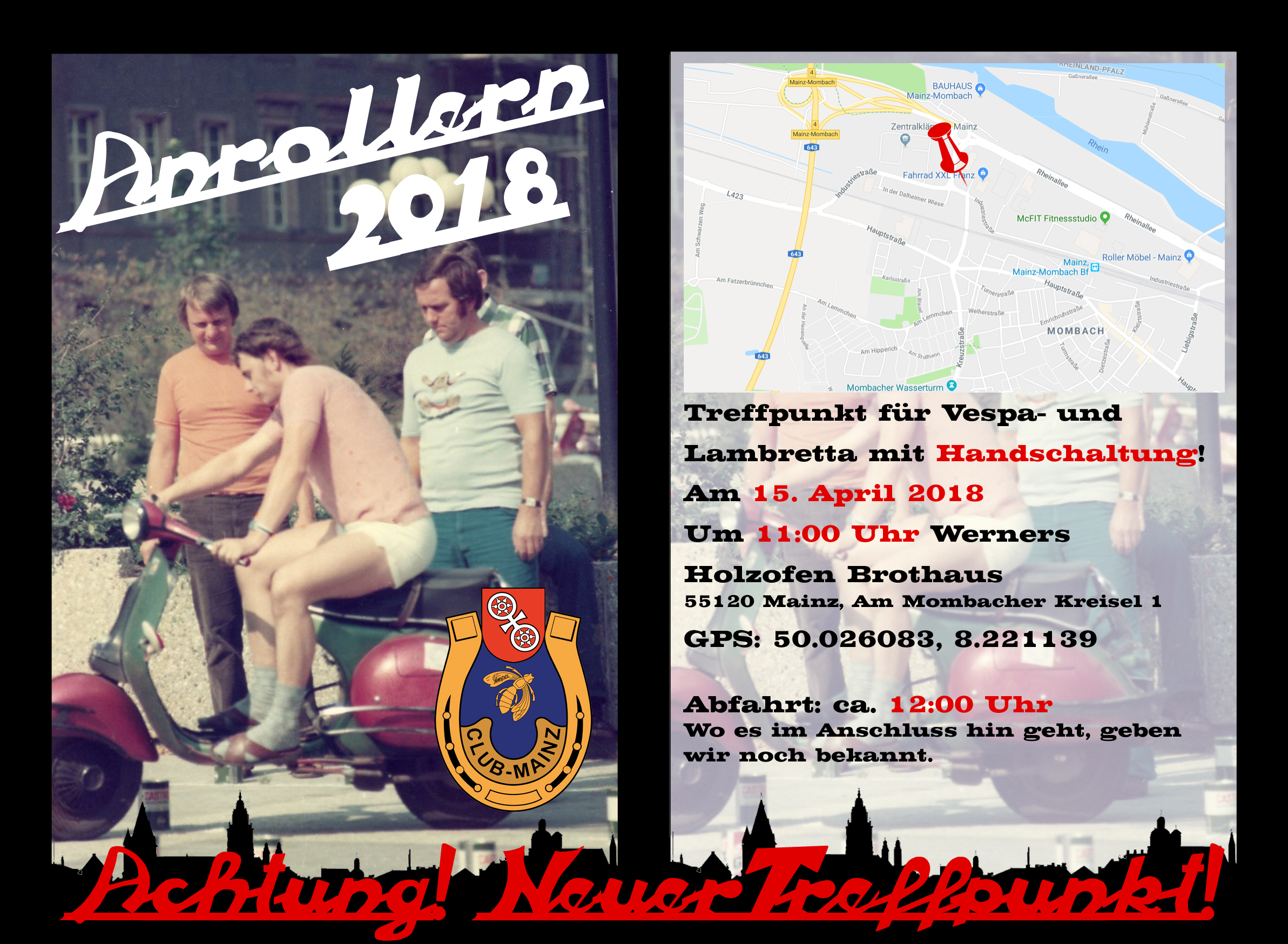 Anrollern 2018 des Vespa-Club Mainz