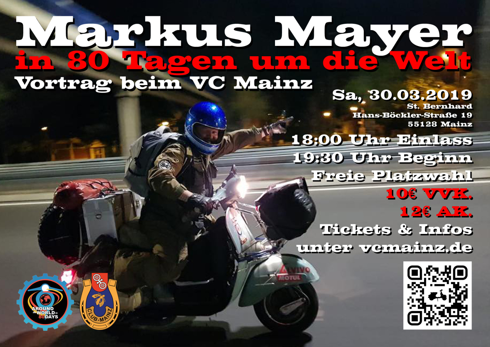 Vortrag "In 80 Tagen um die Welt" - Markus Mayers Weltumrundung mit der Vespa